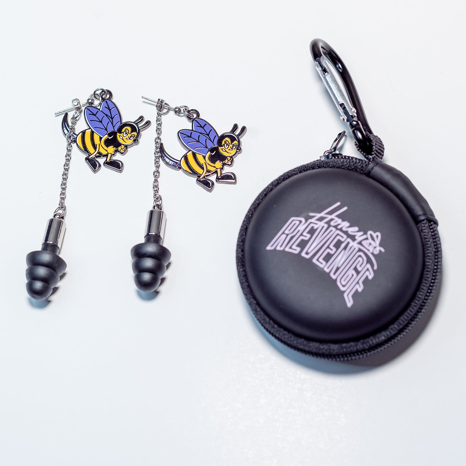 honey revenge Bee Charm - Earplug Earrings and case