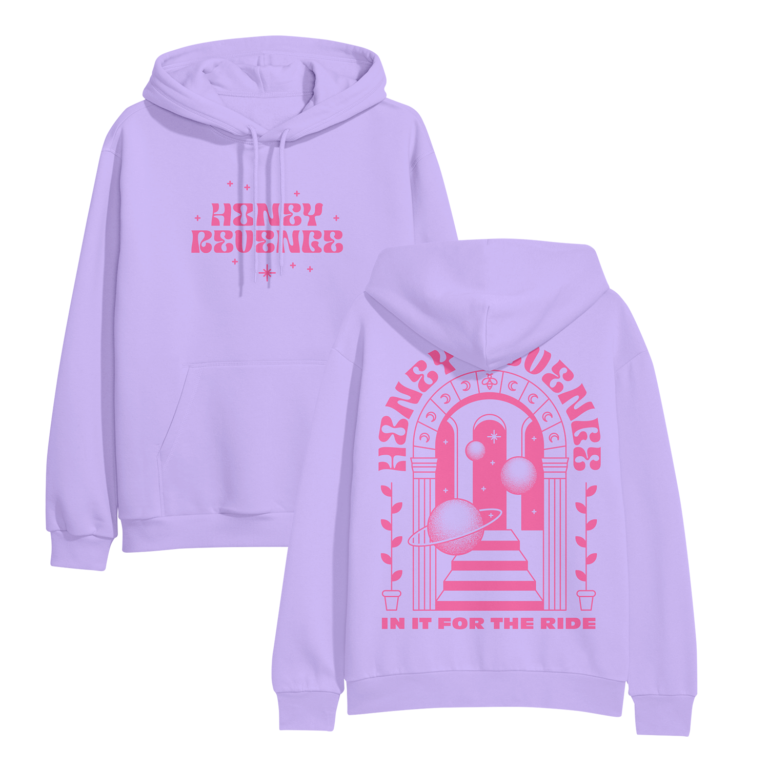 honey revenge Gateway Lavender Hoodie front and back